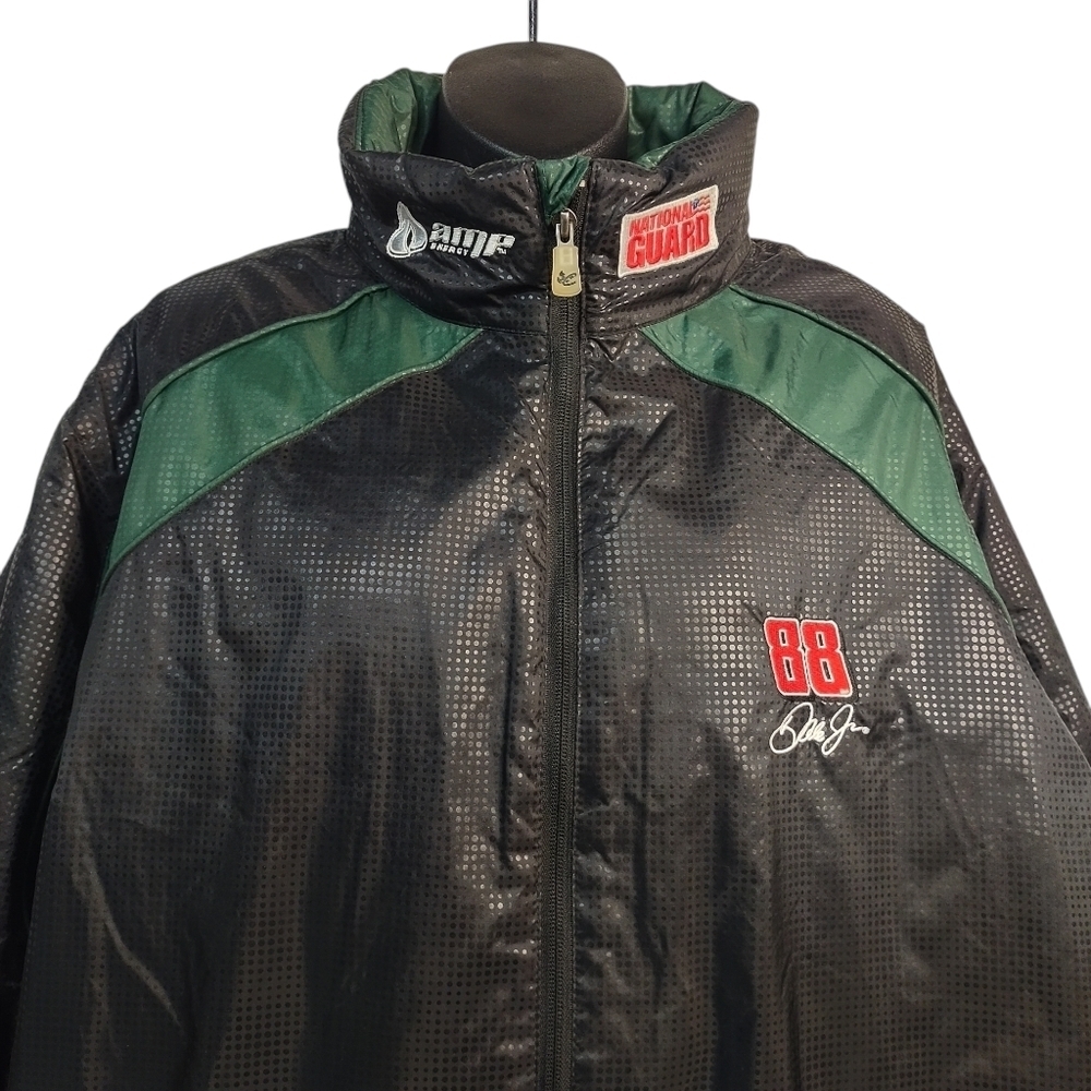 Chase Authentics NASCAR Driver Dale Jacket Men's Green Black Size L - Picture 3 of 10